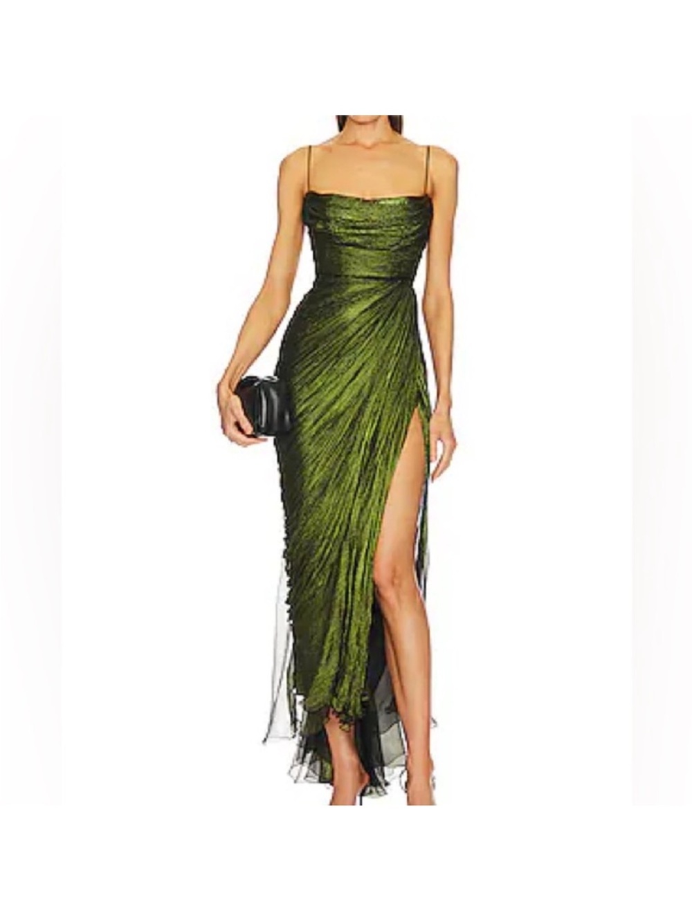 MARIA LUCIA HOHAN metallic silk dress